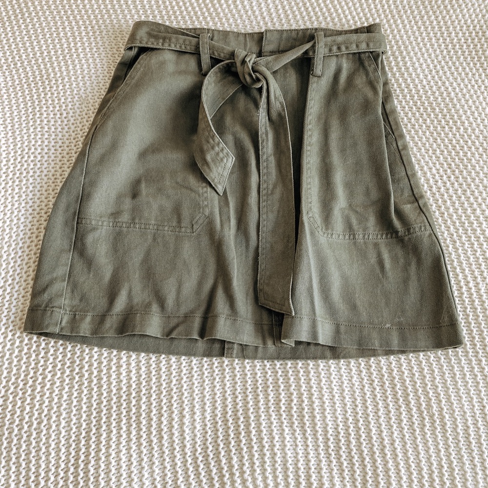 Francesca’s olive green mini skirt